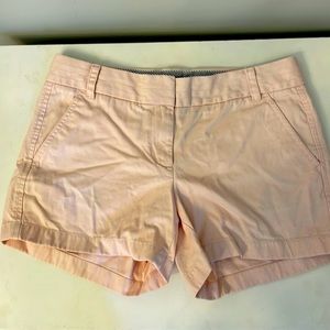 J Crew Chino Shorts Pale Pink size 6 4” inseam